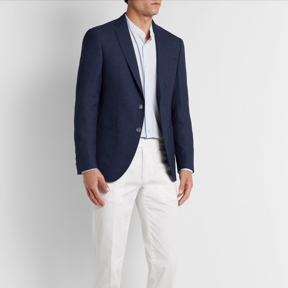 Hugo Boss Raye 6 Slim-Fit Navy Sports Coat Blazer Men’s Size 44R - Picture 1 of 14